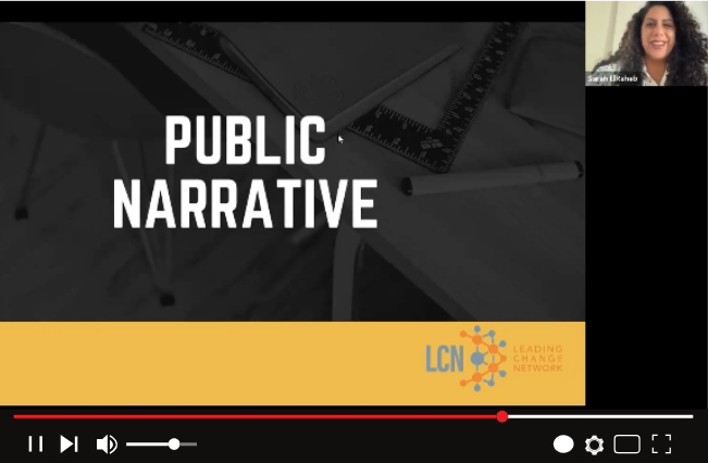 Public Narrative Explained By Sarah ElRaheb (Video)