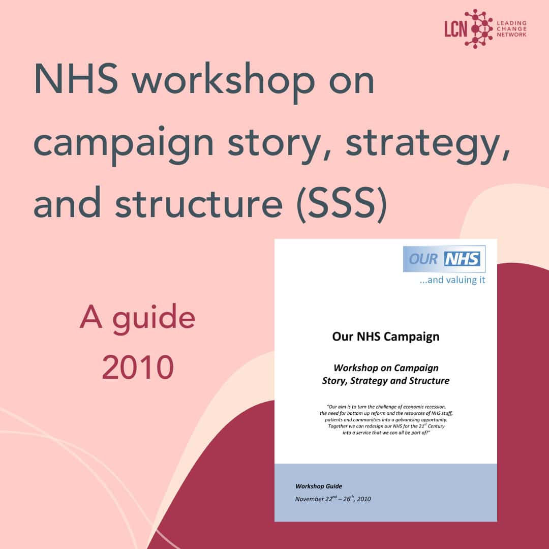 NHS workshop on campaign story, strategy, and structure (SSS) guide