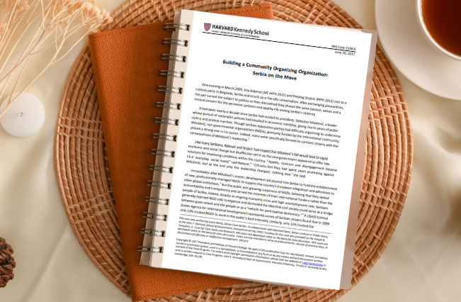 Building a Community Organizing Organization: Serbia on the Move (Case study)