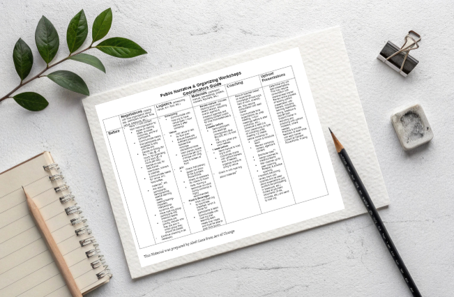 Public Narrative and Organizing Workshops Coordinators Guide